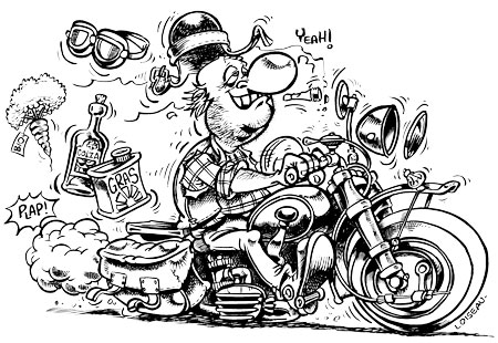 dessin biker