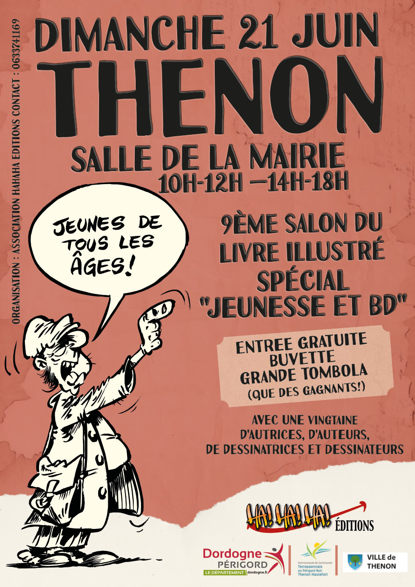Affiche du salon du livre illustré de Thenon en Dordogne