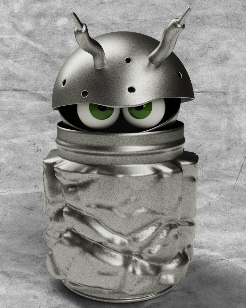 Robot modélisé en 3D avec Blender